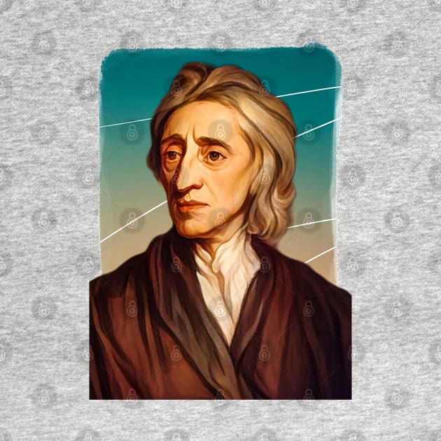 English Philosopher John Locke illustration by Litstoy 